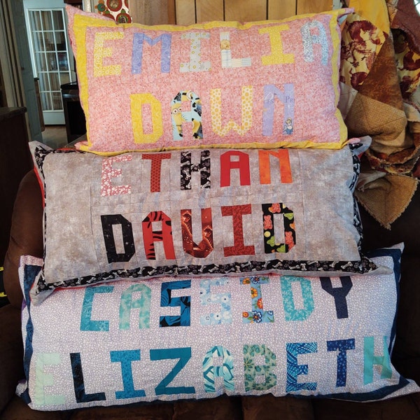 Alphabet Blocks Quilt Pattern - Instant Download - Personalized Quilts ...