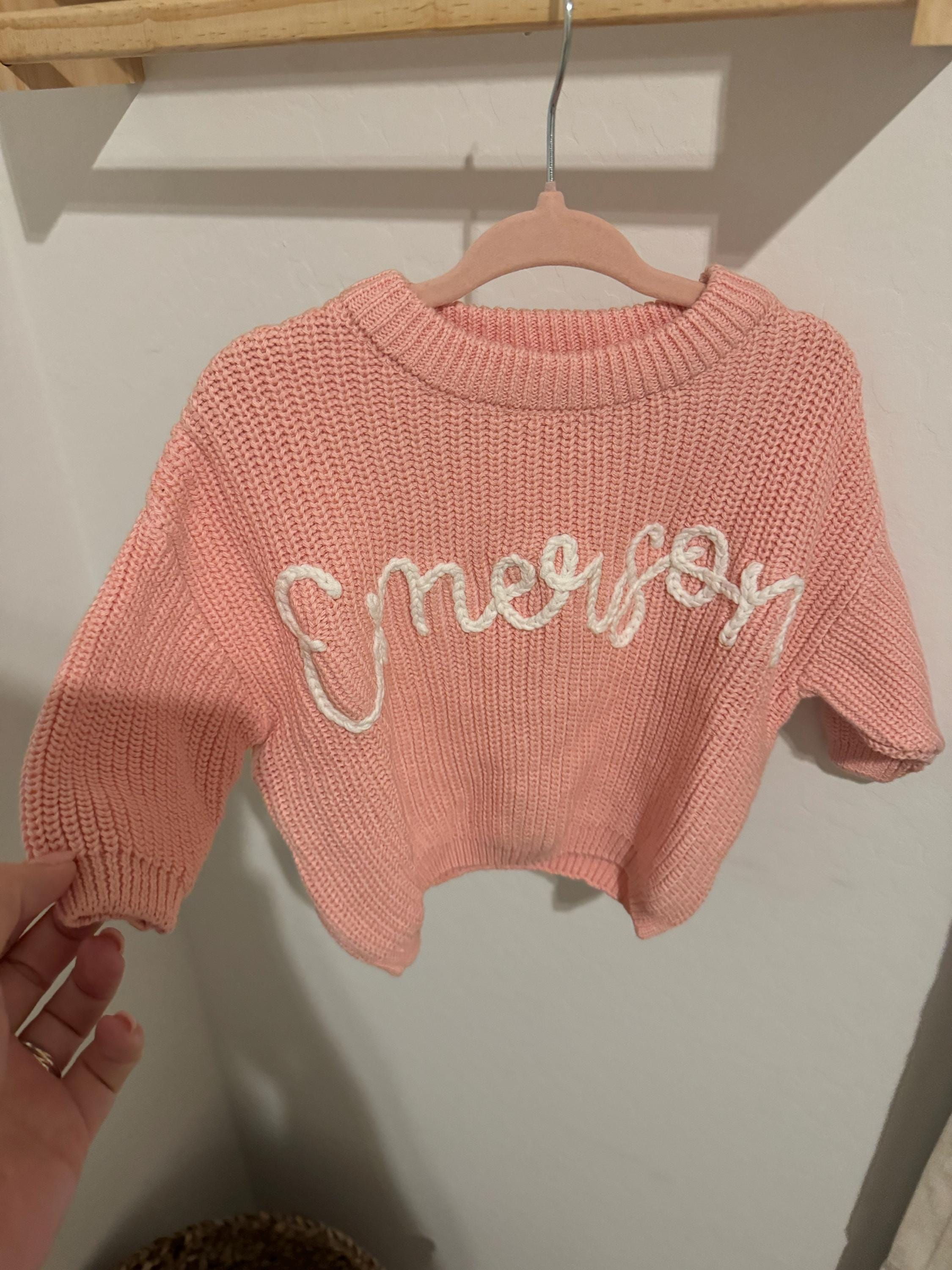 Cherished Custom Baby Sweaters: Personalize Their Name with Exquisite Embroidery