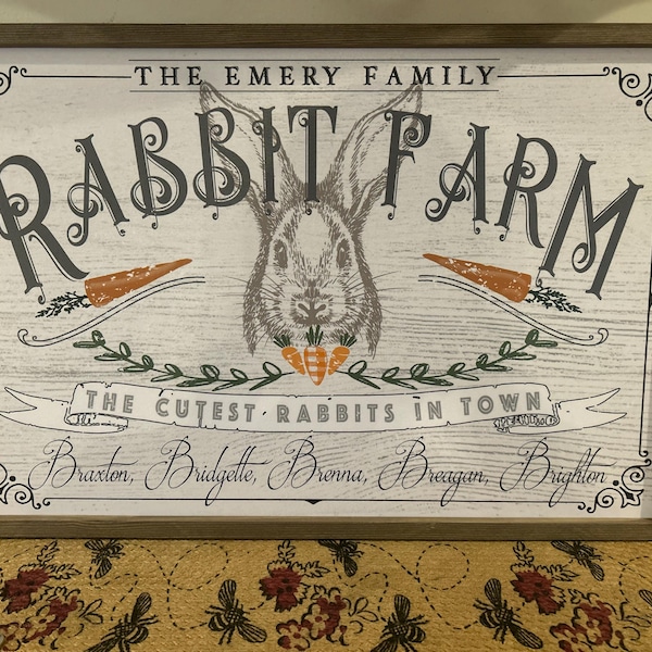 Adorable Rustic Carrot Farmhouse Easter Rabbit Decor Porch Sign - Etsy