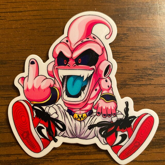 Majin Buu Sticker for Sale by Packpellets