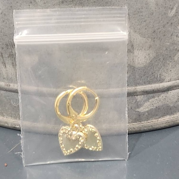 Heart Huggie Hoops