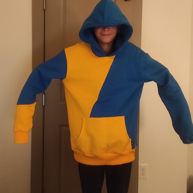 Sofa Killer Unisex Warm Yellow Blue Women Hoodie Slava