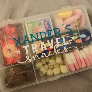 Personalised Travel Snacks Box Plane Snacks Road Trip Snacks Child Snack Box  With Compartments Long Journey Child Holiday Gift -  Sweden