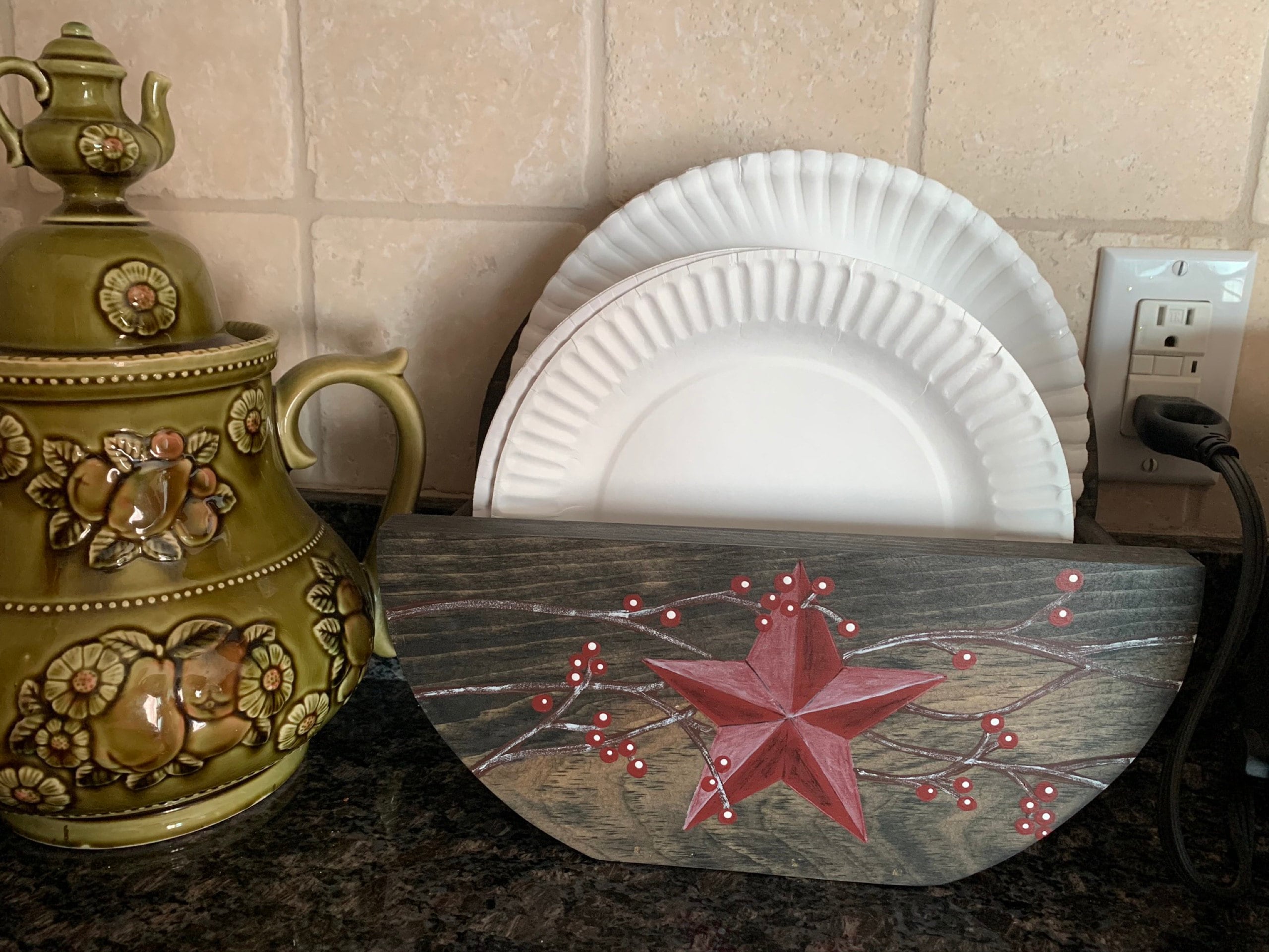 paper plate holder Paper Plate Holders primitive plate holder rustic