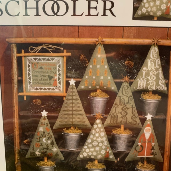 CHRISTMAS TREES by the Prairie Schooler Counted Cross Stitch Leaflet