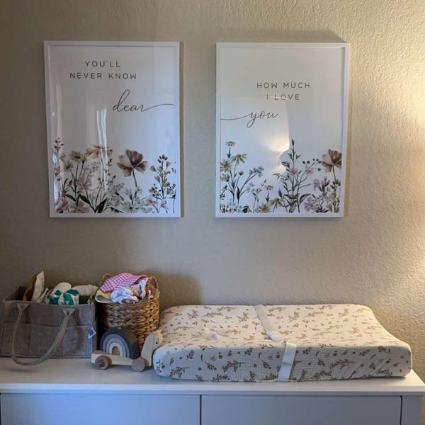 Girl Nursery Wall Art Set of 3 Girl Nursery Prints Neutral Nursery ...