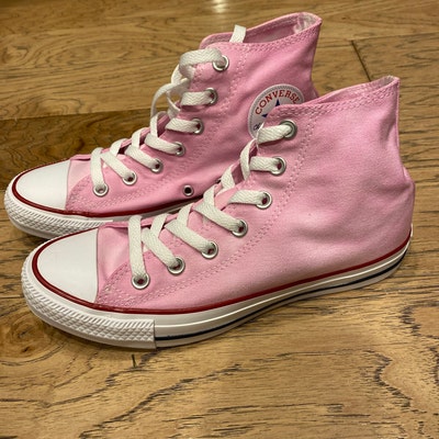 Custom Dyed Light Pink Converse All Star High Tops Shoes - Etsy