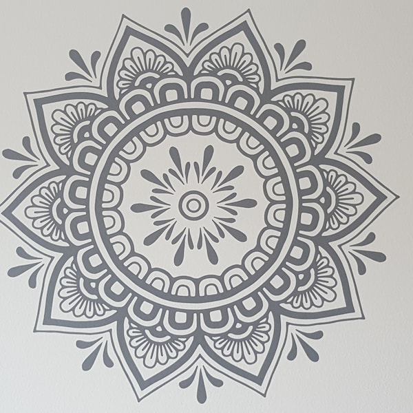 Mandala Wall Decal, Boho Wall Decals, Yoga Wall Stickers, Henna Vinyl ...