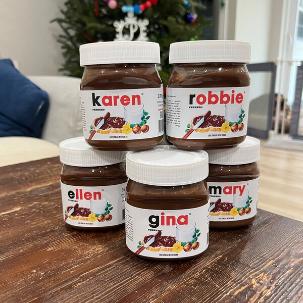 Personalized PRINTABLE NUTELLA Jar Label Digital File | Printable ...