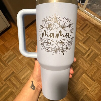 Personalized 40oz Tumbler With Handle & Straw, Engraved Tiktok Cup, Gift for Her, 40 Oz Travel ...