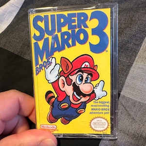 Super Mario (1990, Nintendo NES) Custom Cassette Tape for