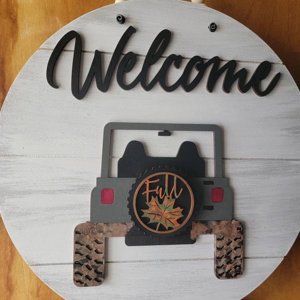 Off Road Vehicle Welcome Sign, Interchangeable Door Hanger W/11 ...