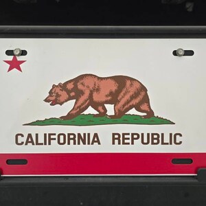 California Republic Bear Aluminum License Plate - UV Printed - Etsy