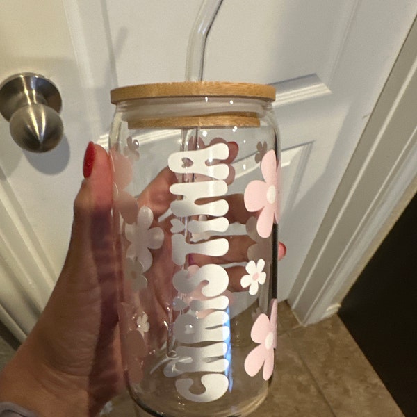 Literally Just A Girl L Glass Tumbler With Straw and Lid Lcute Cup Beer ...