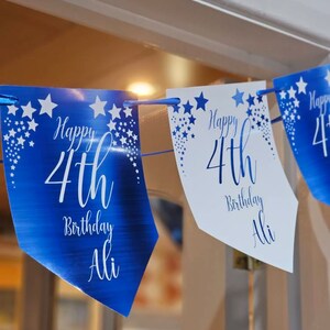 Personalised Rose Gold Birthday Bunting Banner – 3m – 18th, 21st, 30th