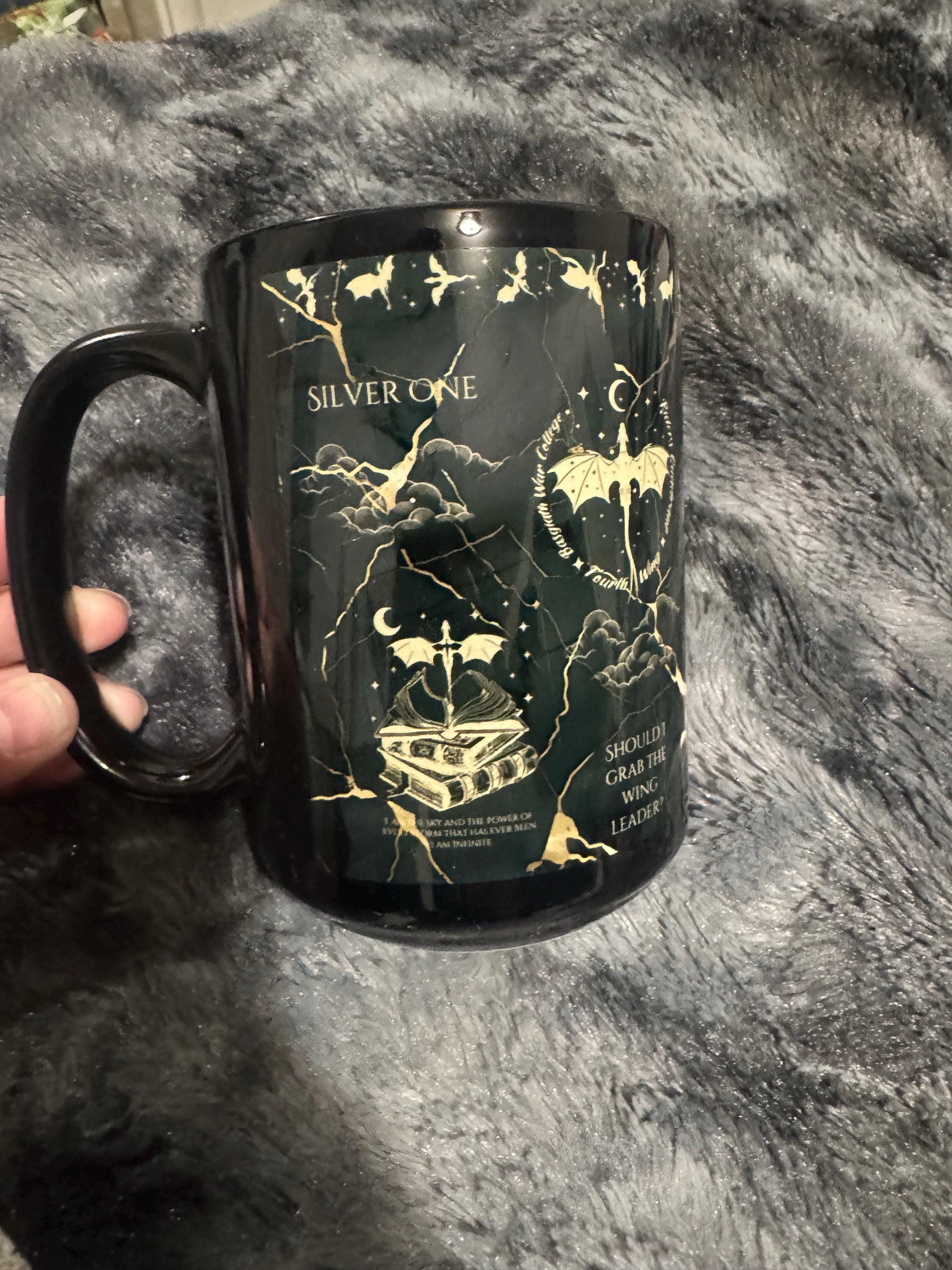 Fourth Wing Mug Bookish Dragon Mug Romantasy Mug for Xaden Riorson Fans BookTok Mug Gift for Wife Cute Bookish Mug Book Lover Gift