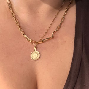 Layered Initial Necklace Set For Women – Rose Gold Paperclip Chain & Letter Pendant | Adjustable, Gift Ready