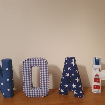 Fabric Letters, Name, Fabric Padded Letters, A-Z, Personalised, Initial ...