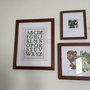Vintage ABC Poster Print, Sage Green Alphabet Chart, Nursery Letter Artwork | DIGITAL PRINTABLE