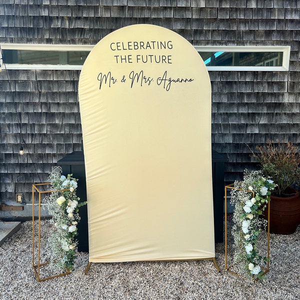 Celebrating the Future Mr. and Mrs. Sign | Iron on Sign | Bridal Shower ...