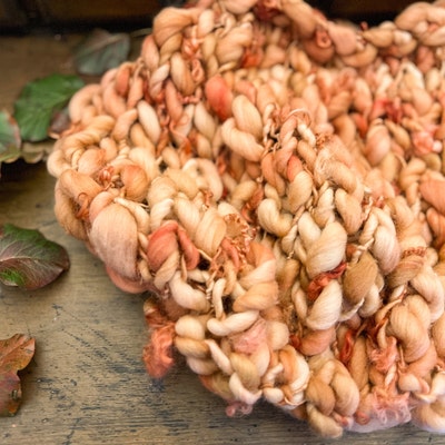Curly Yarn Pumpkin Yarn Thick and Thin Yarn Orange Yarn - Etsy