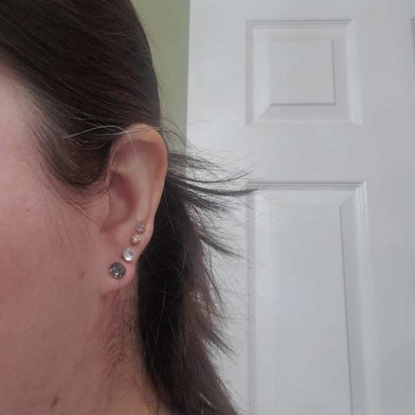 Midnight Black Swarovski Stud Earrings main image 1