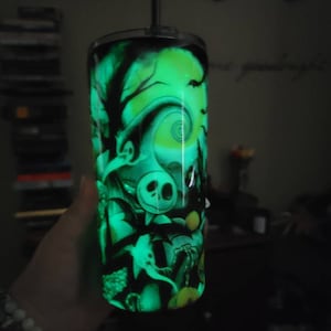 Lot of 2 Nightmare Before Christmas Tumbler Cups Light Up