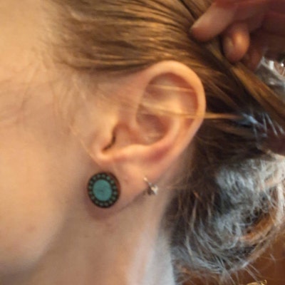 Pair 8g (3mm) Black Shattered Glass Plugs - Double Flare Gauges, Cracked Glass Earrings, Unisex