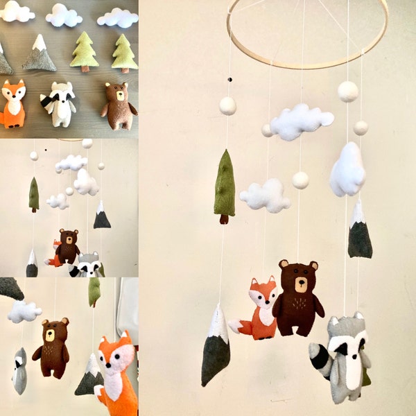 Woodland Animal Felt Sewing Pattern / PDF Download / Baby Mobile ...
