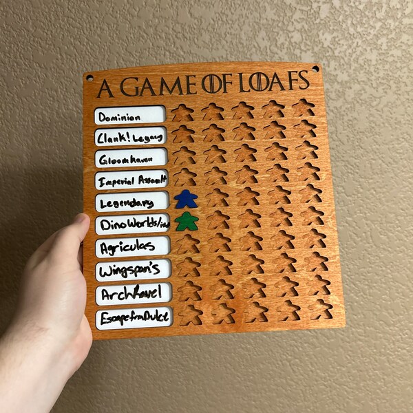 10x10 Game Tracker / Board Game Tracker / Game Challenge Board / Board ...