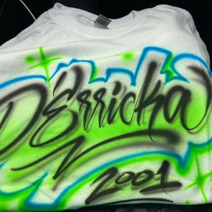 Airbrush T Shirt With Your Custom Name 