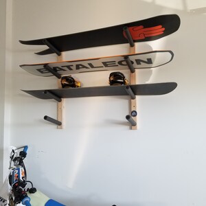 Clip Per Montaggio A Parete Snowboard - Confezione Da 2, Orizzontali, In Acciaio Con Protezione In Gomma - Foto 9