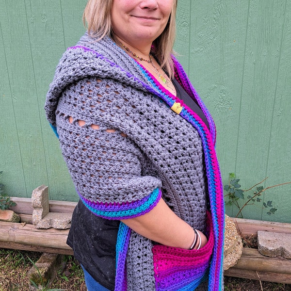 wickedly hooded pocket shawl