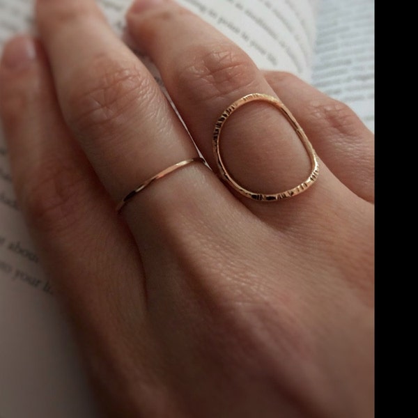 Large Circle Ring,stacking Rings,eternity Rings,silver/gold Circle ...