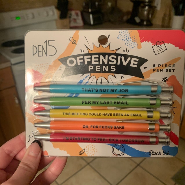 Negative Pen MAMA Pen Festival Push Type Offensive Pen Customer Service Pens  Plastic Funny Shit-show Pens Office - AliExpress