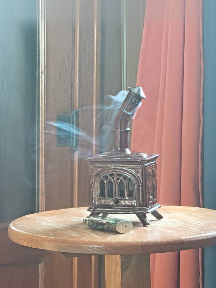 Handmade Ceramic Incense Burner, Home Decor Stove &quot;Tulle&quot; +10 Large Incense Cones, Birthday Gifts, Christmas Gifts, Incense Cone Holder