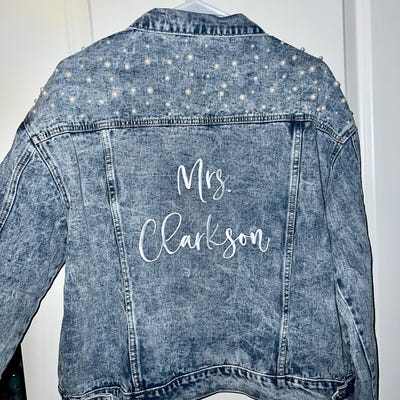 Embroidered Bride Denim Jacket, Bride Jean Jacket, Future Mrs Jacket ...