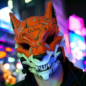 サイバーパンクマスク キツネサイバーマスク コスプレやハロウィン