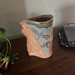 蝶の陶器の花瓶 手作り - Etsy 日本