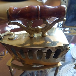 Vintage Horn Wall-Hanging Cow Horn Barometer Weather Station Made in England Shortland SB Brass Glass and Metal