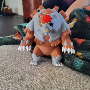 Bloodmoon Ursaluna Pokemon Figure 3D Printed Regular and