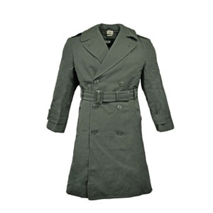 US Gov Issue Overcoat AG44 Wool Gabardine Lined Army Parka Green