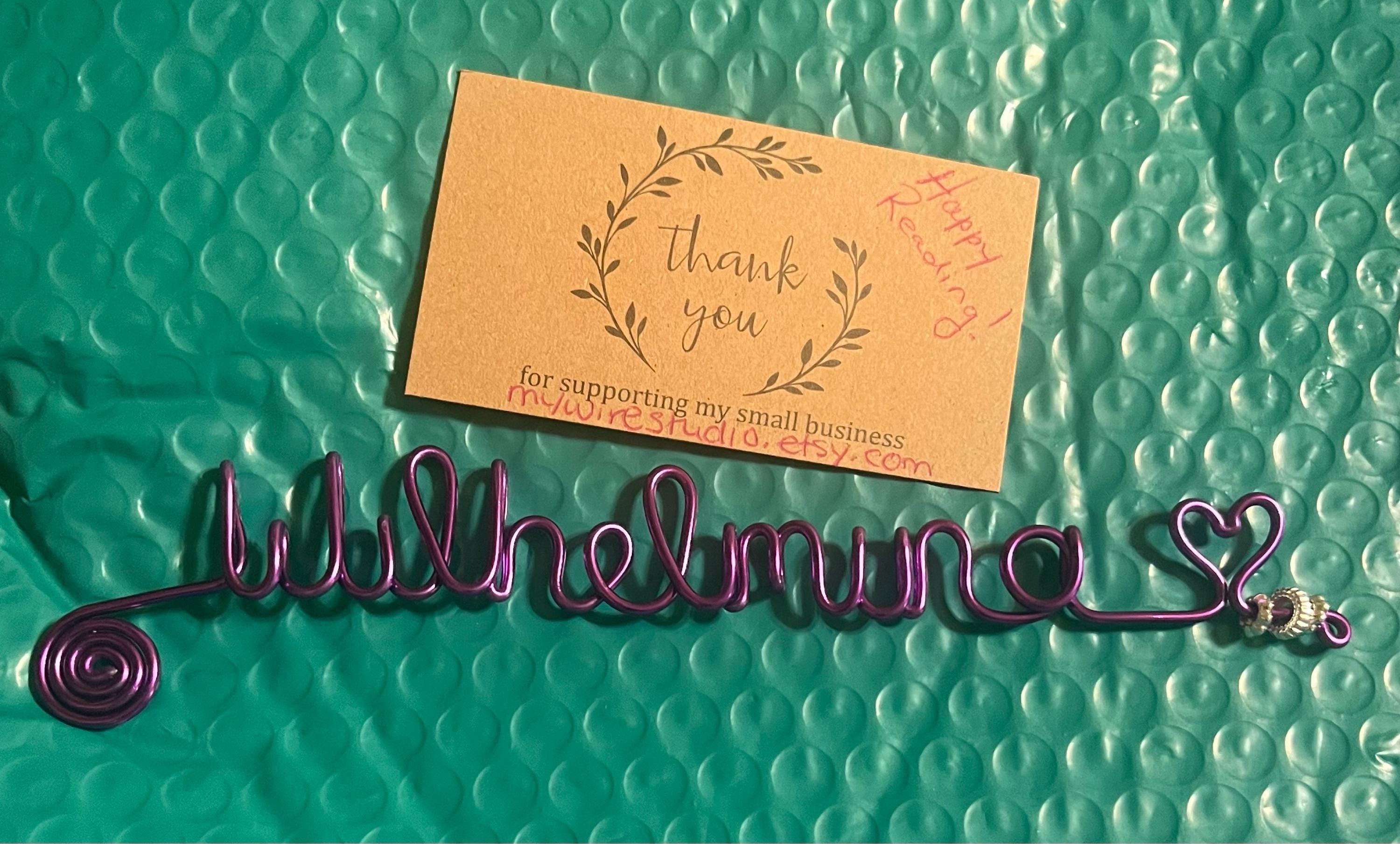 Personalized Wire Bookmark | Custom Metal Bookmark for Book Lovers | Unique Gift for Readers | Cute | Holiday Gift | Christmas Present