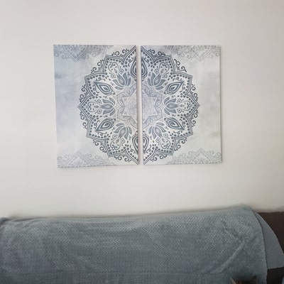 Mandala Wall Art Set of 2 Prints Boho Living Room Bedroom - Etsy