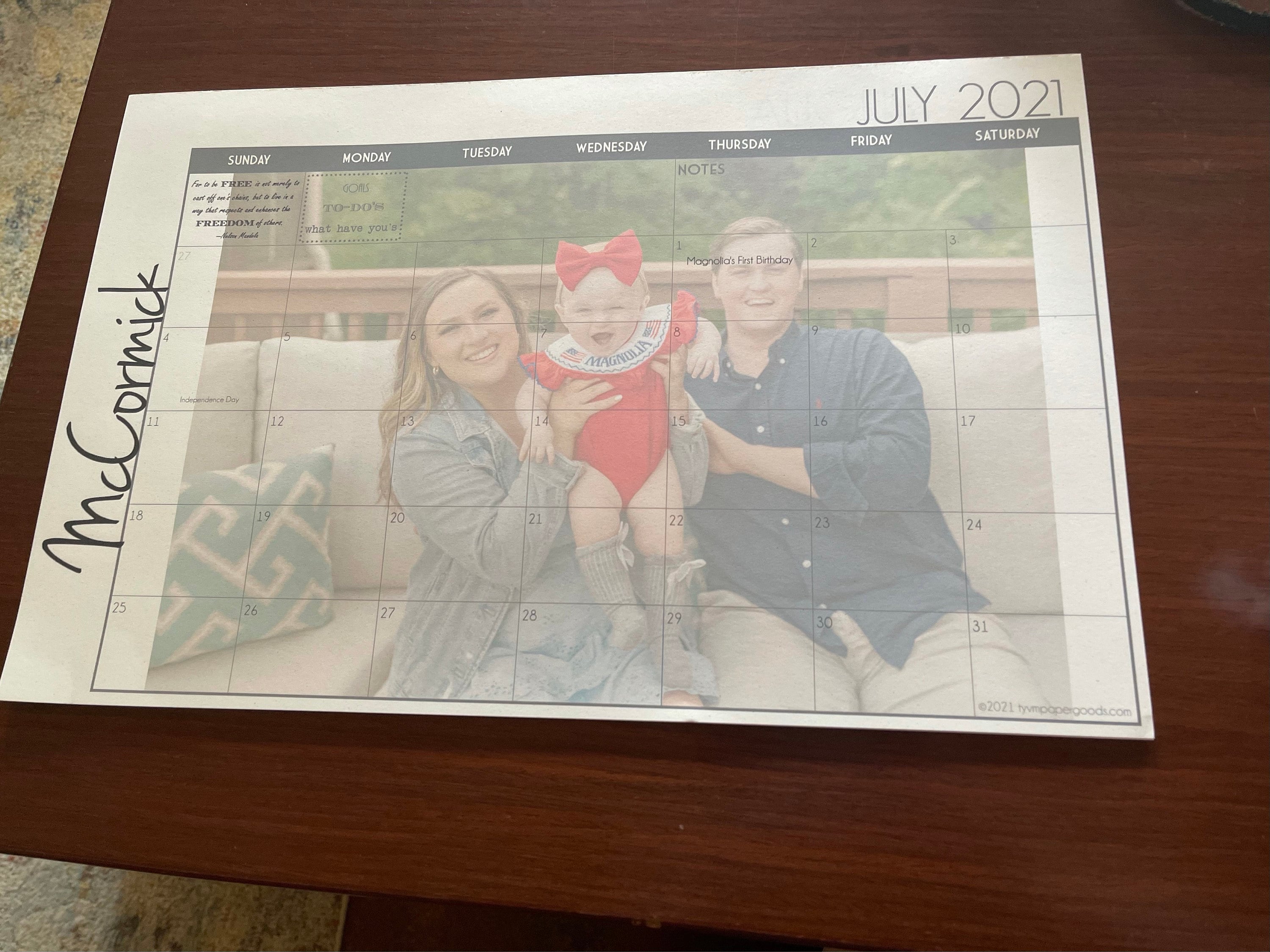 2021 Custom Desk Calendar, Desk Pad, Blotter Calendar, Academic