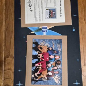 Star Trek the Next Generation Cast Signed Autographed 8x12 Inch