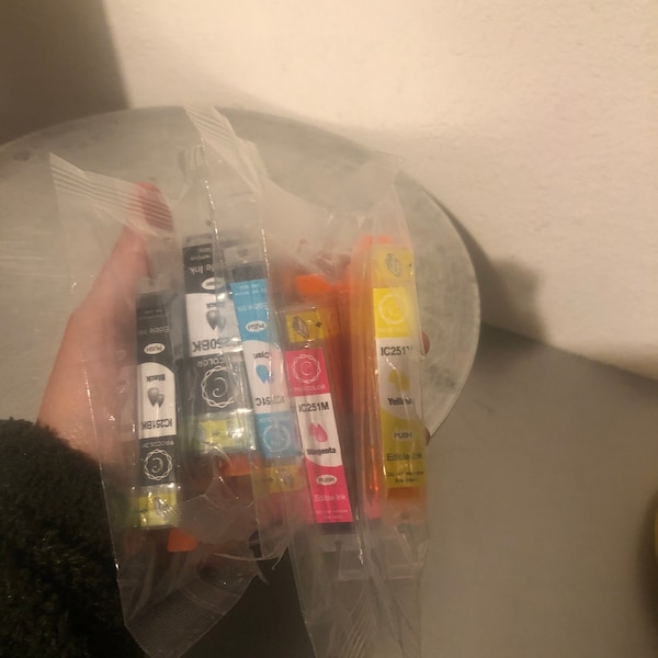 5 PACK EDIBLE INK CARTRIDGES PGI-250CLI-251 For Canon PIXMA - Foto 6