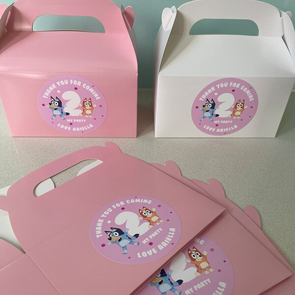 Light Pink Treat Boxes With Handle | 6 Pack | Favour Box | Gift Lolly ...