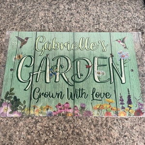 Custom Garden Sign Personalized Flower Garden Metal Garden - Etsy