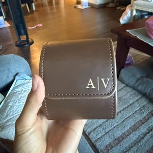 Gift For Him,Customized Leather Watch Case,Leather Watch Case,Personalized Travel Watch Box for Him,Travel Watch Case,Grooms Fathers Gift